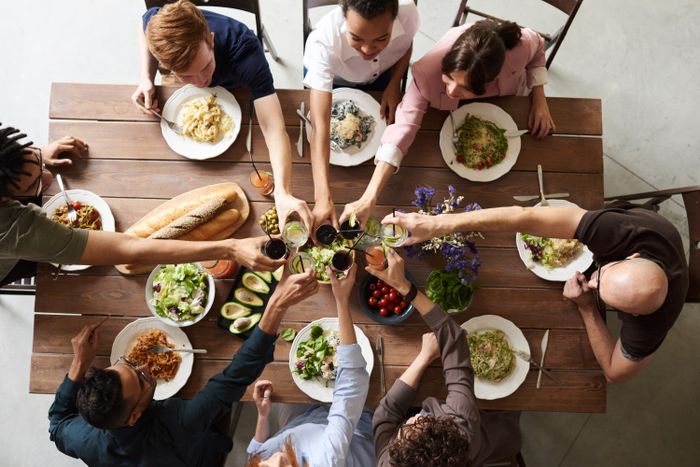 Meal planning on laptop